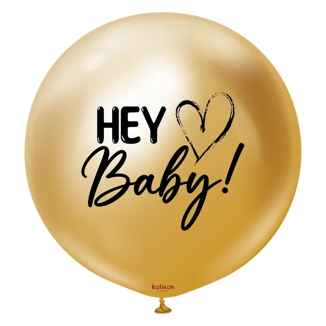 kalisan-gender-reveal-hey-baby-herz-luftballon-36-zoll-mirror-gold image 1