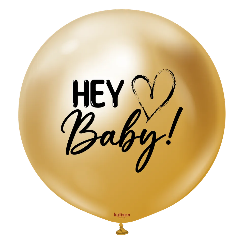 kalisan-gender-reveal-hey-baby-herz-luftballon-36-zoll-mirror-gold image 1