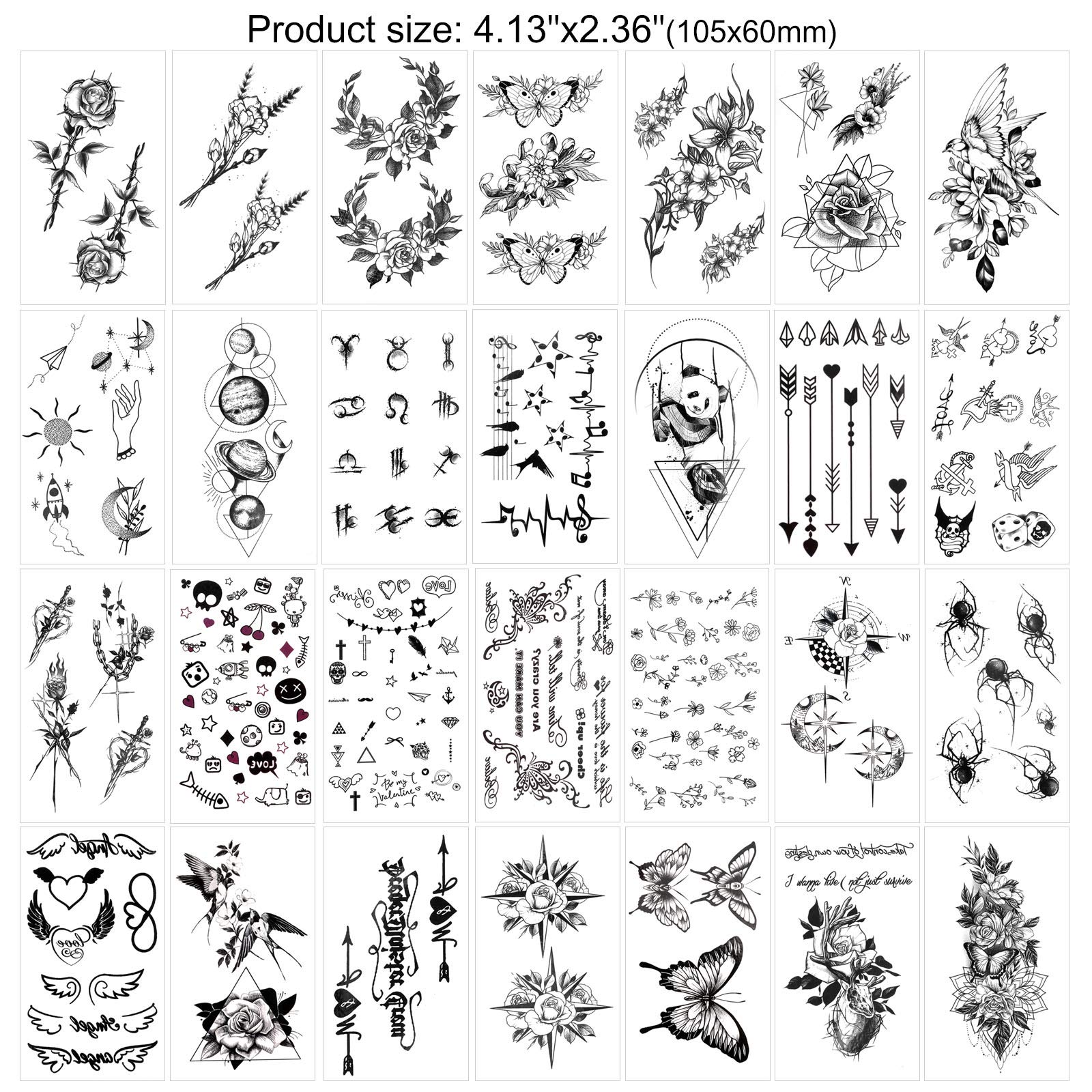 howaf-tempor-re-tattoos-schwarz-klein-60-bl-tter-set image 2