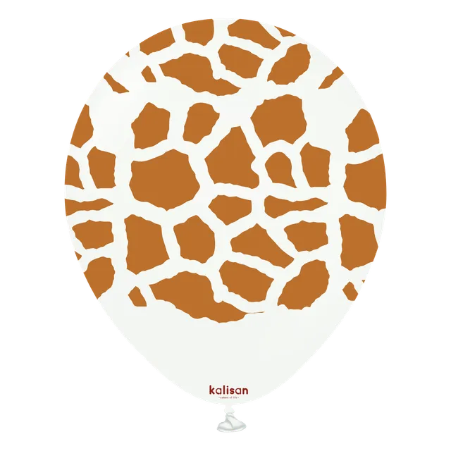 kalisan-safari-theme-giraffe-white-luftballons-25-st-ck-30cm image 1