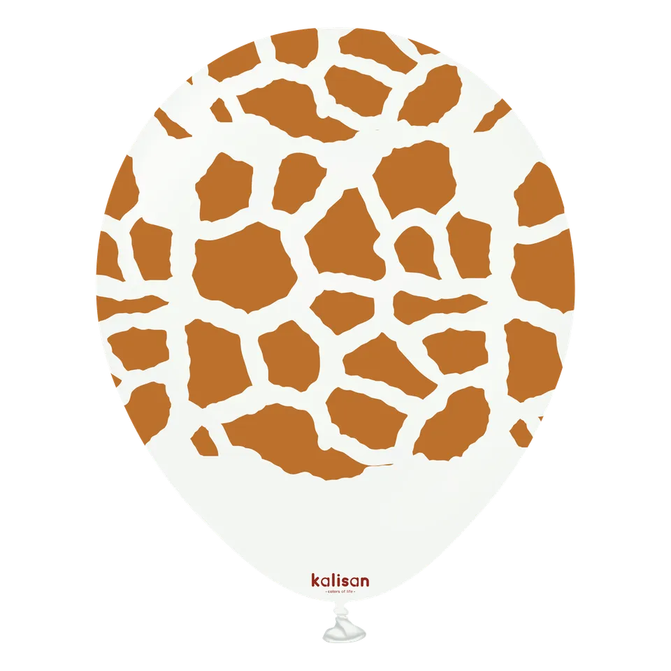 kalisan-safari-theme-giraffe-white-luftballons-25-st-ck-30cm image 1
