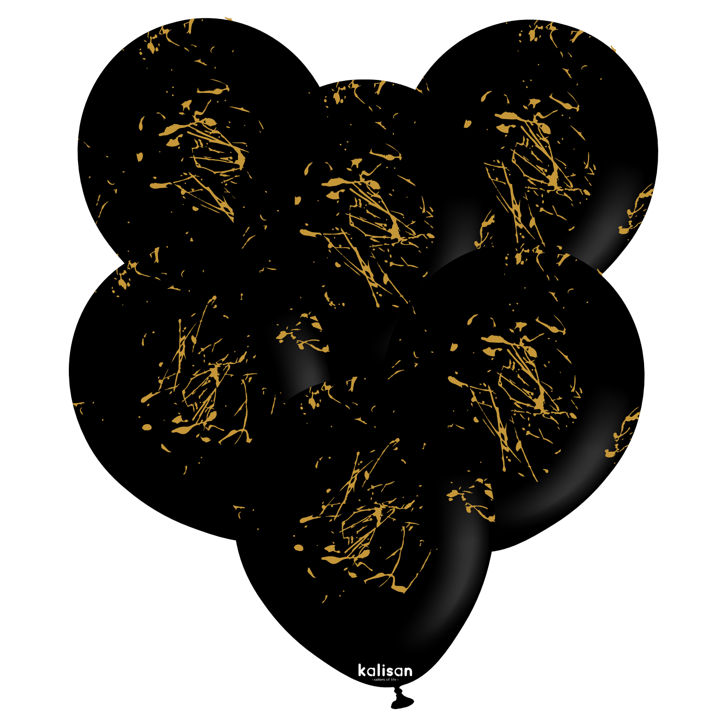 kalisan-party-theme-splatter-black-gold-luftballons-25-st-ck image 1