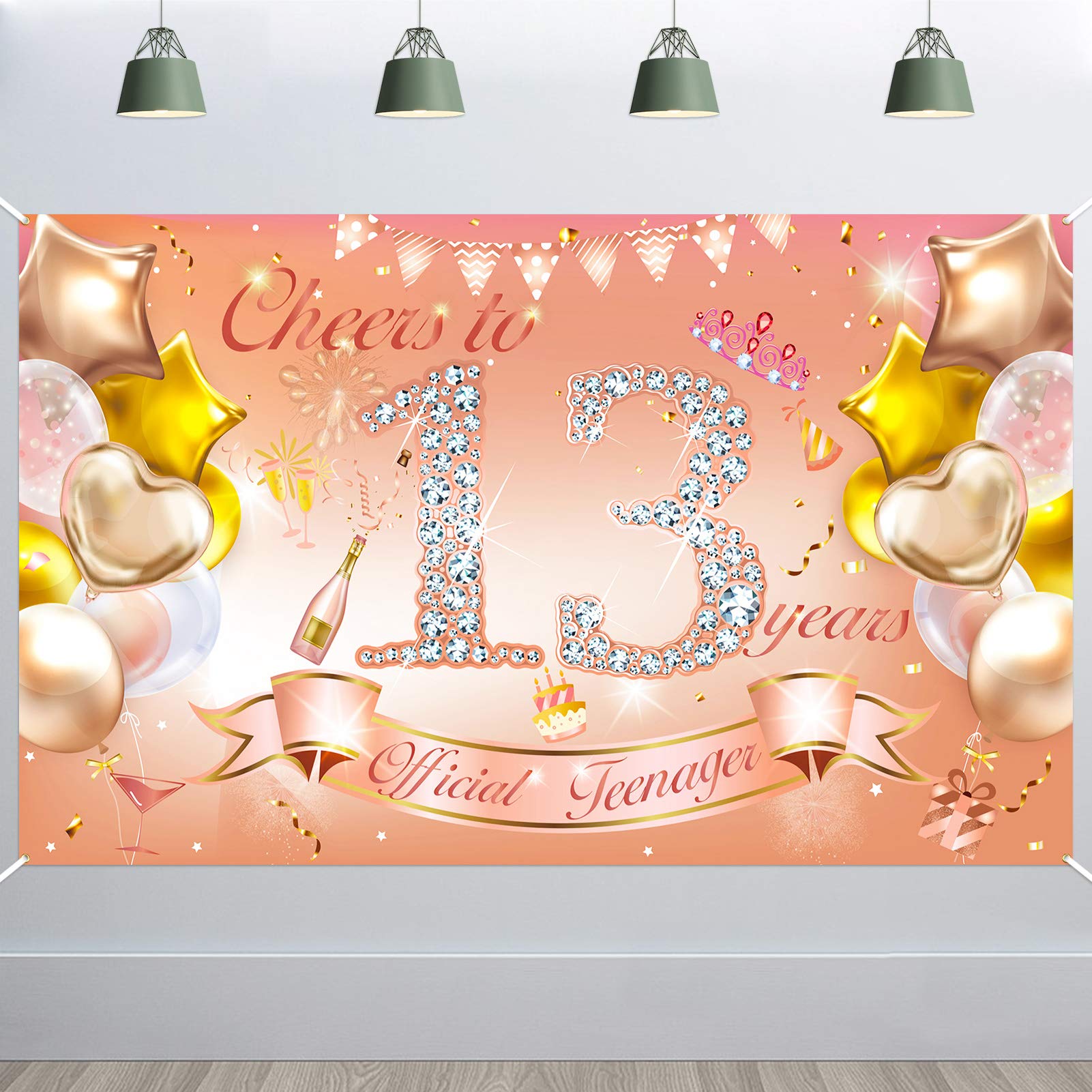 howaf-frau-40-geburtstag-banner-stoff-ros-gold-185-cm image 8