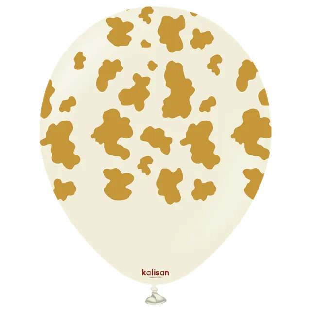 kalisan-safari-theme-cow-white-sand-luftballons-25-st-ck-beige image 1