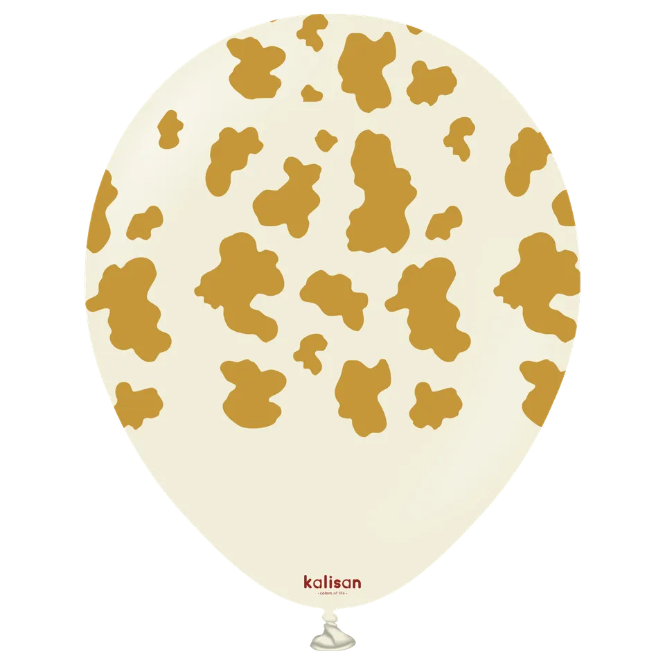 kalisan-safari-theme-cow-white-sand-luftballons-25-st-ck-beige image 1