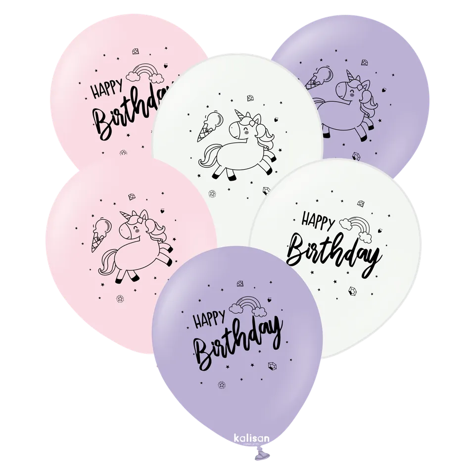 kalisan-birthday-happy-birthday-unicorn-luftballons-25-st-ck image 1