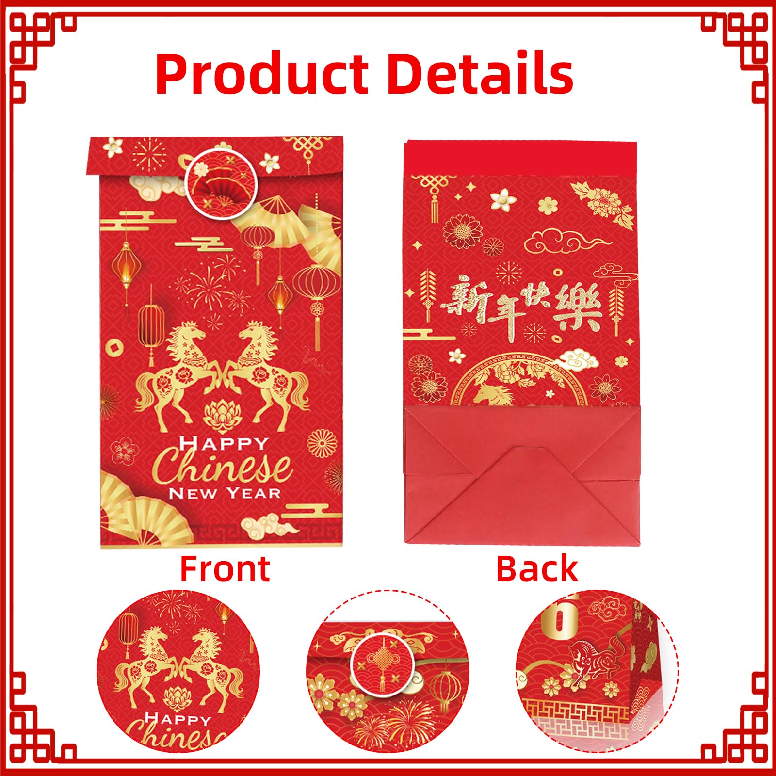 howaf-chinesisch-neujahr-geschenkt-ten-rot-12-st-ck-pferd image 3