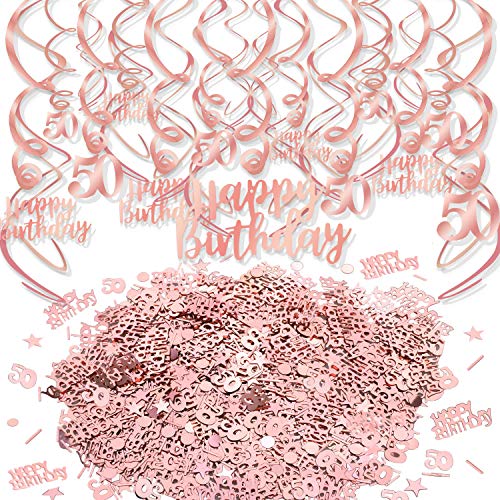 howaf-50-geburtstag-deko-ros-gold-h-ngewirbel-konfetti-50tlg image 7