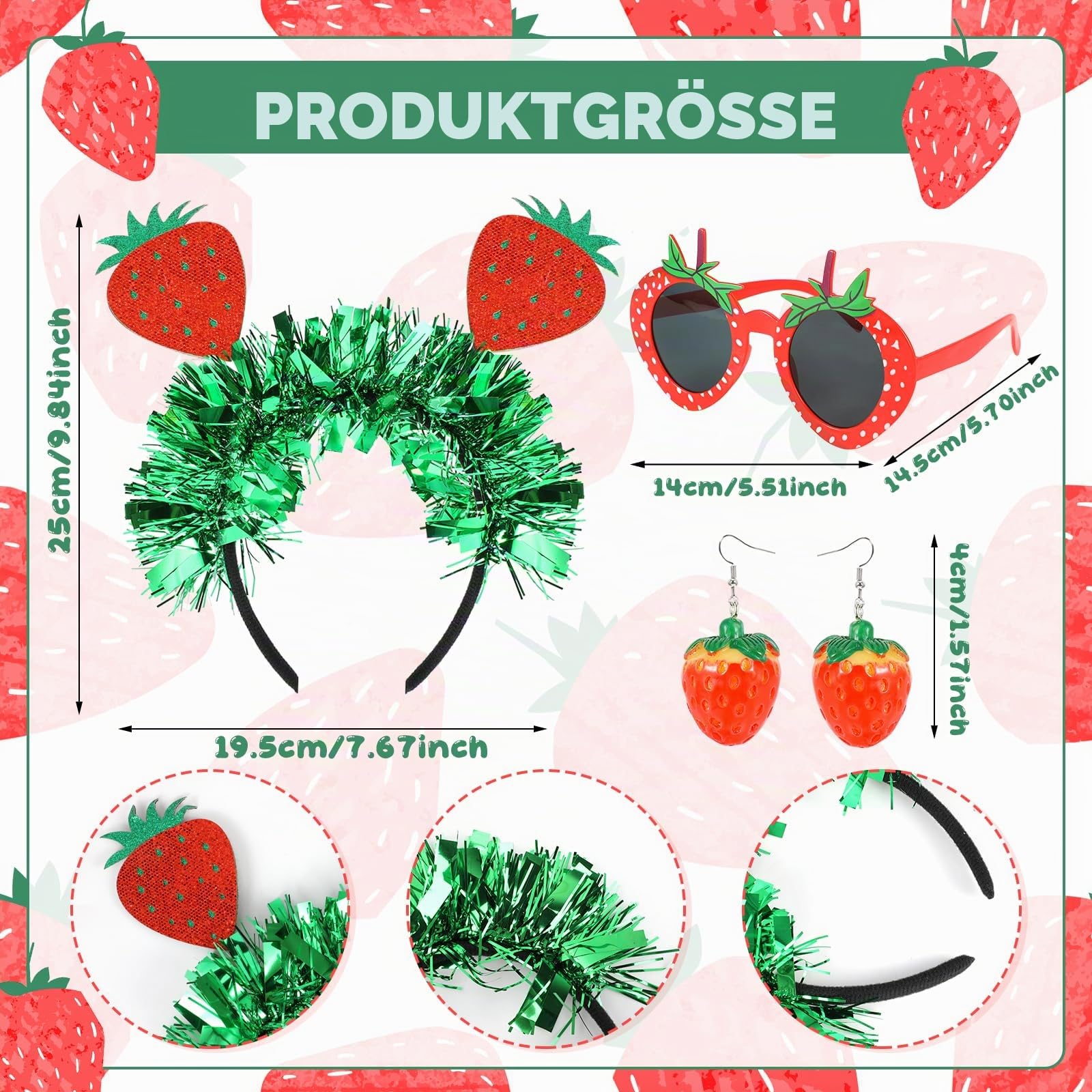 howaf-erdbeer-kost-m-damen-kost-mzubeh-r-5-teilig-mit-haarreif image 2