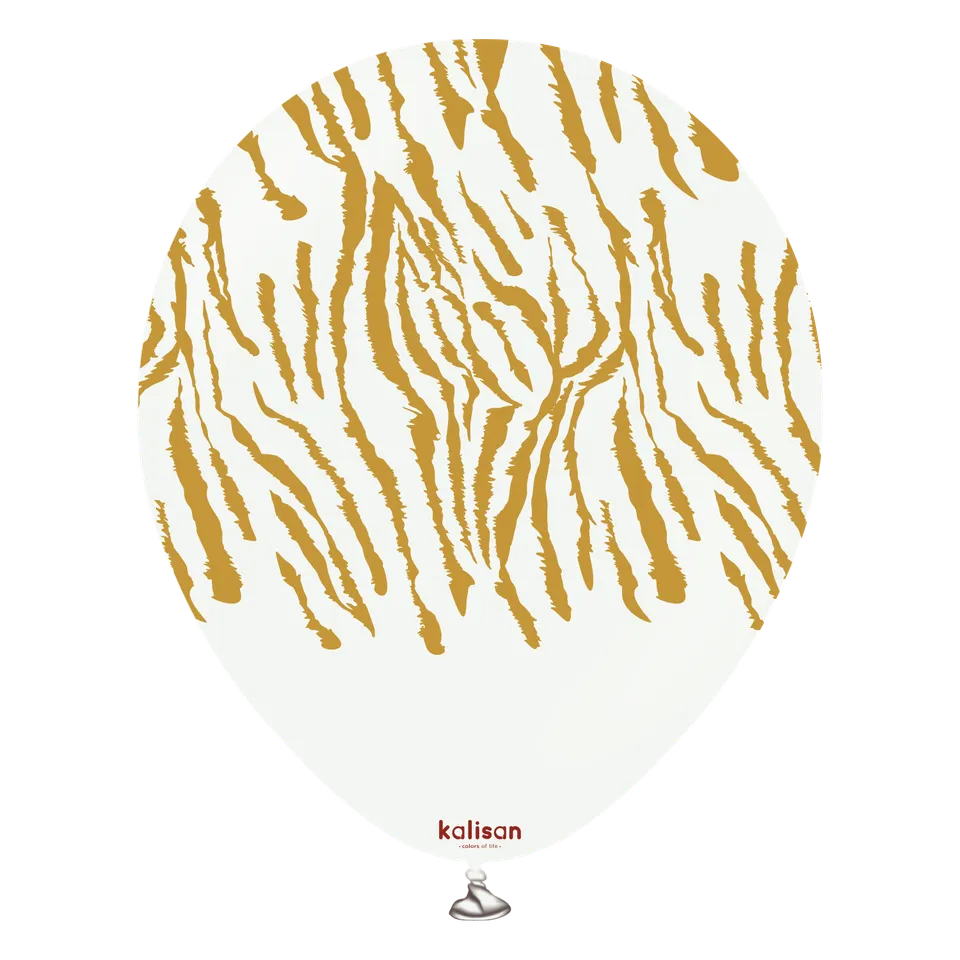 kalisan-safari-tiger-ballons-wei-gold-12-25-st-ck-latex image 1