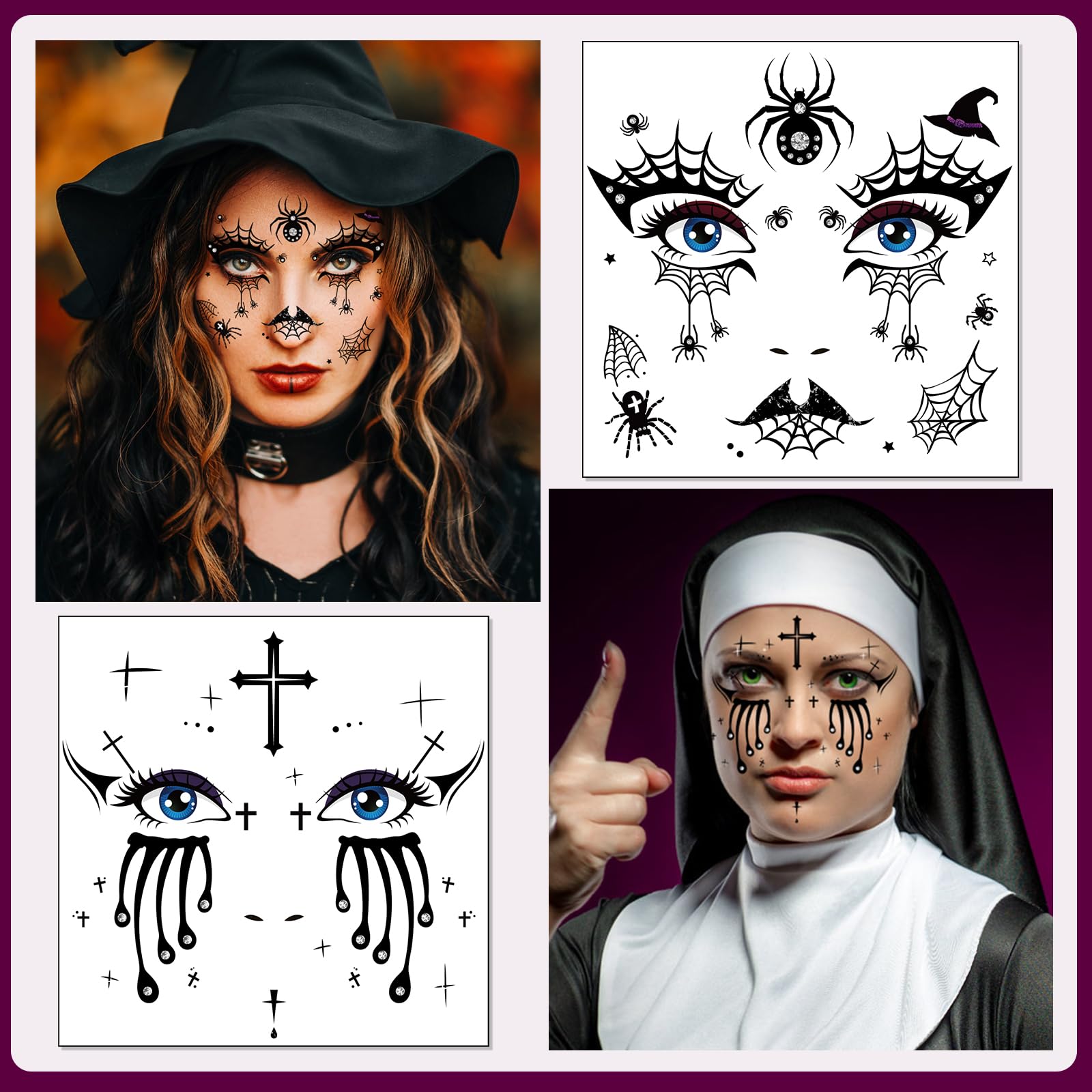 howaf-temporary-tattoos-dia-de-los-muertos-10-bl-tter-gesicht image 7