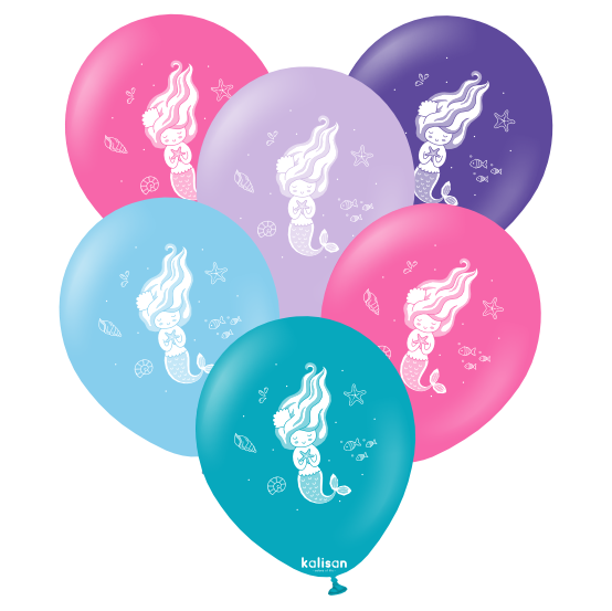 kalisan-mermaid-luftballons-pastell-12-25-stk-animals image 1