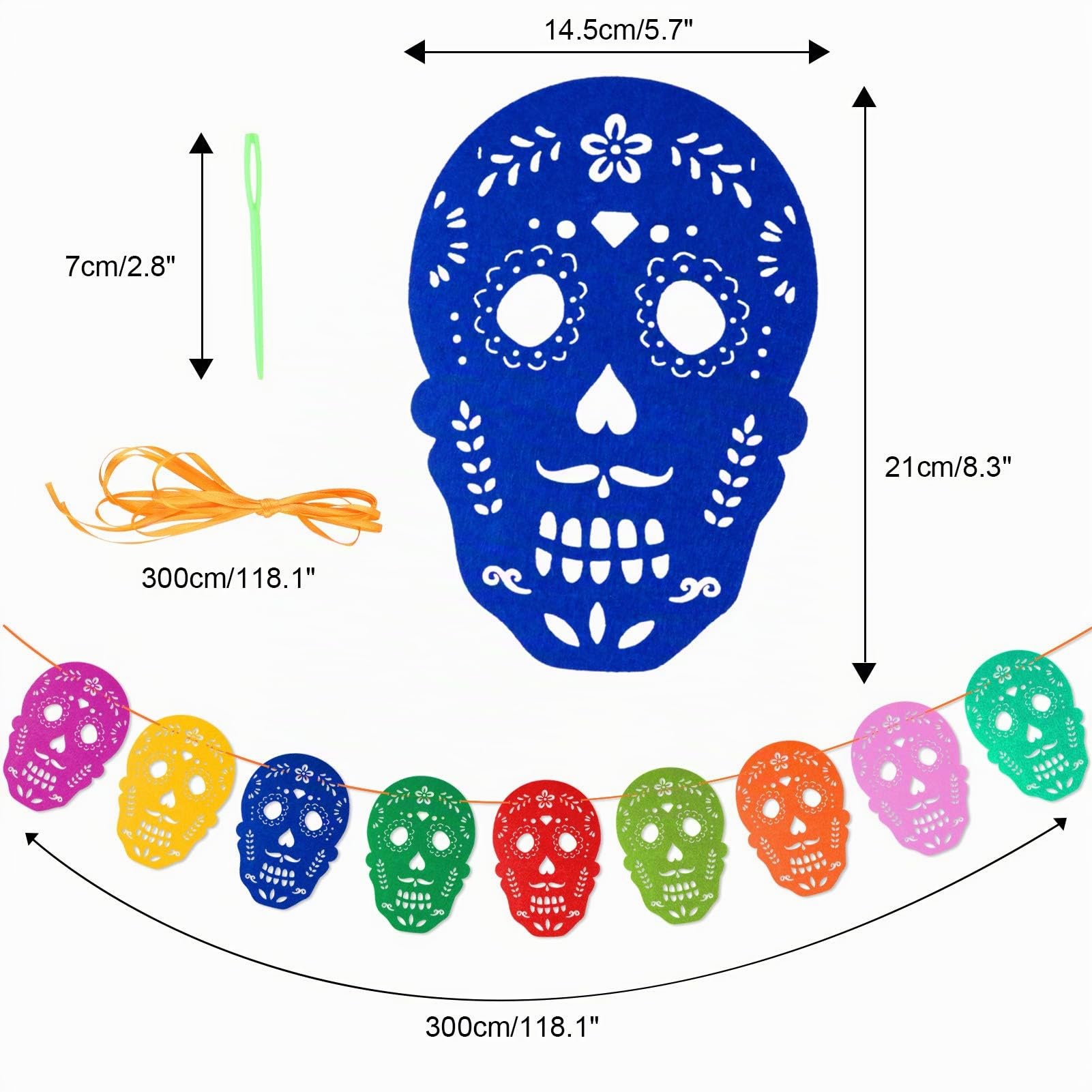 howaf-papel-picado-banner-mexiko-fiesta-totenkopf-2er-set image 3