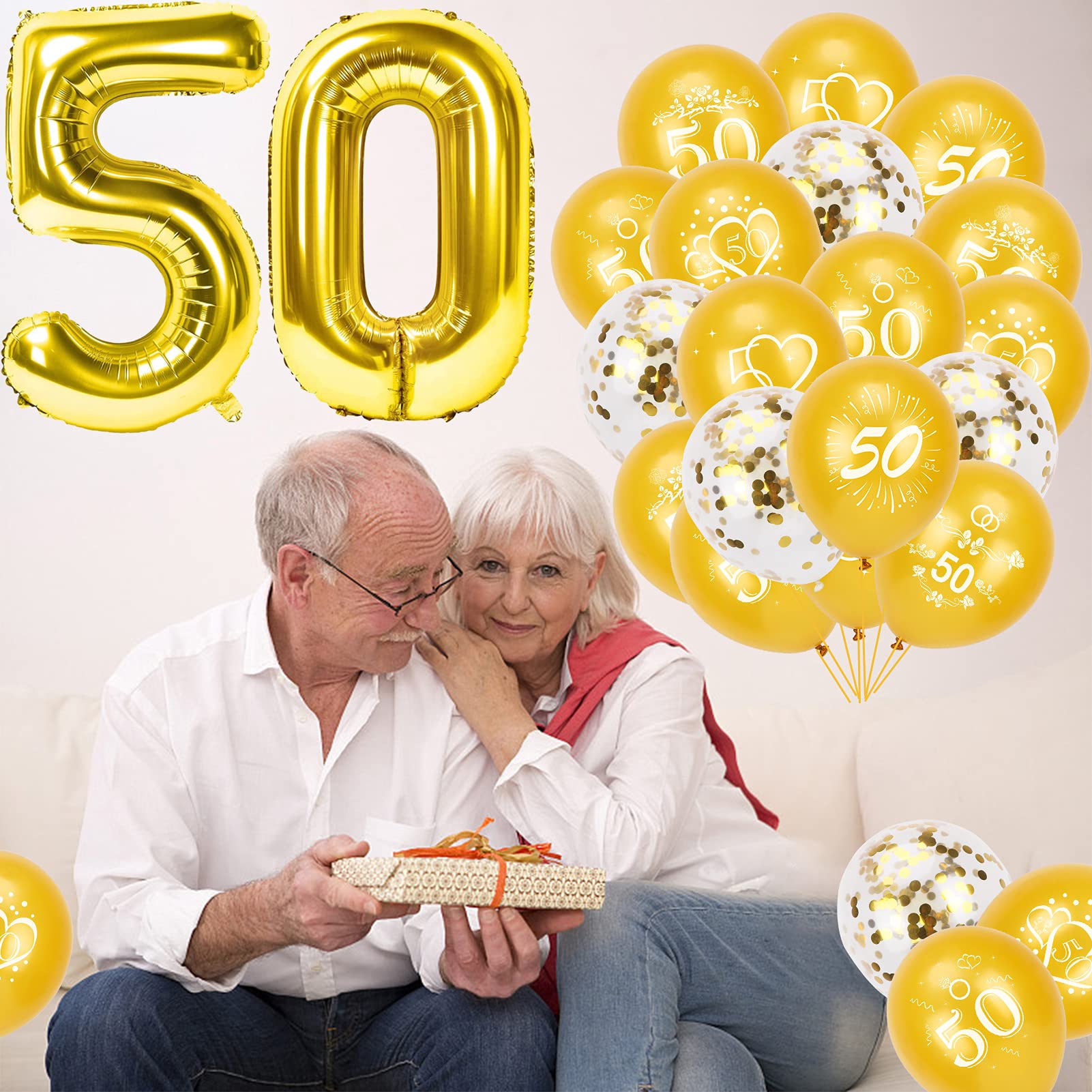 howaf-balloons-goldene-hochzeit-50-luftballons-35-st-ck-gold image 5