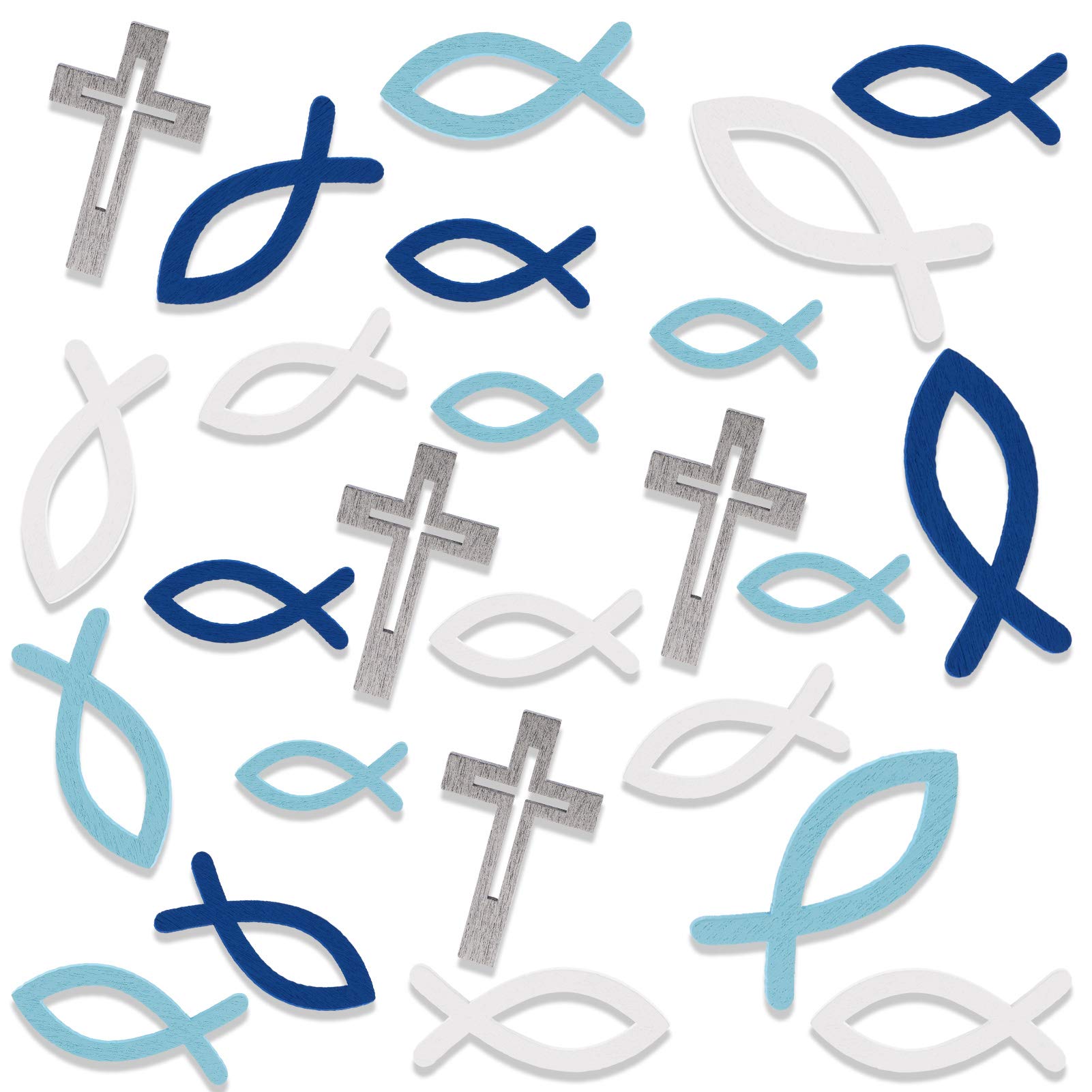 howaf-holz-fische-kreuz-streudeko-taufe-blau-100-st-ck image 1