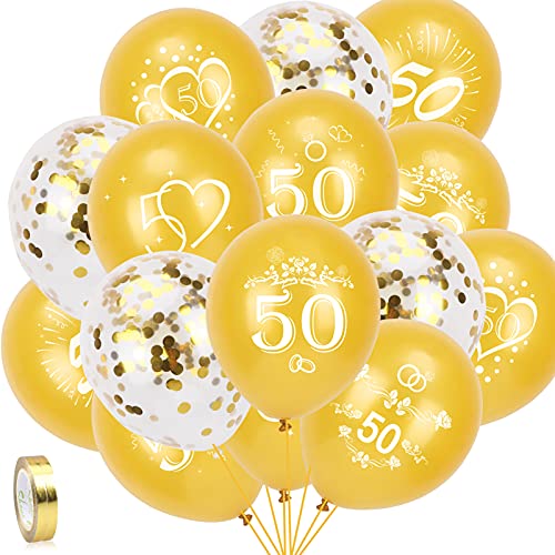 howaf-balloons-goldene-hochzeit-50-luftballons-35-st-ck-gold image 8