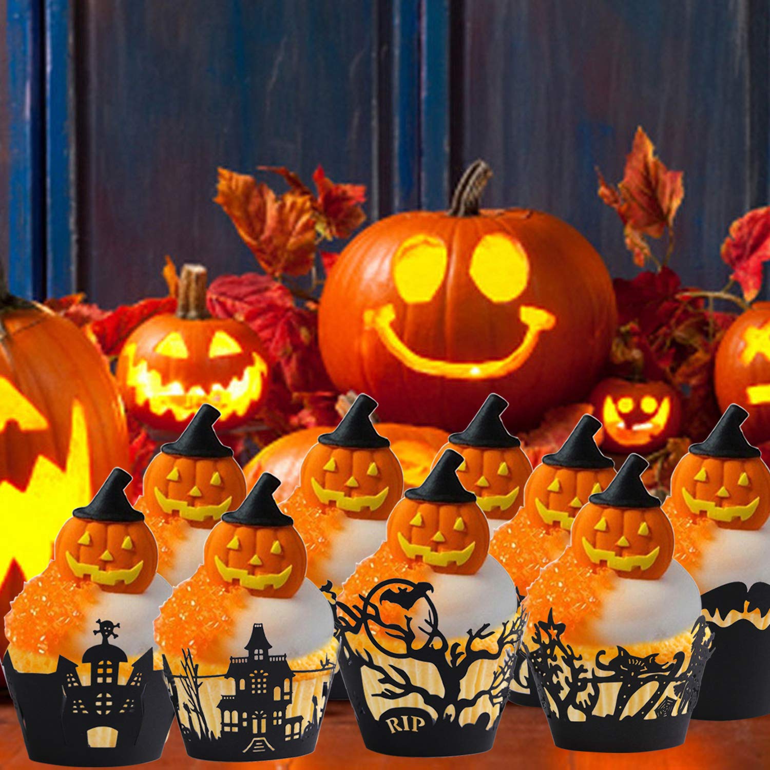 howaf-halloween-cupcake-wrapper-schwarz-36tlg-9-stile-deko image 6