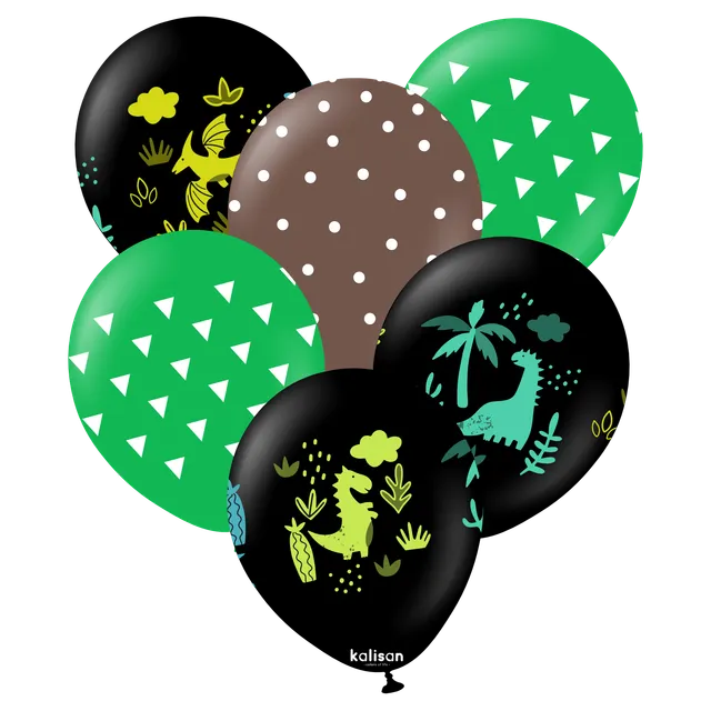 kalisan-animals-dinasour-2021-luftballons-25-st-ck-dinosaurier image 1