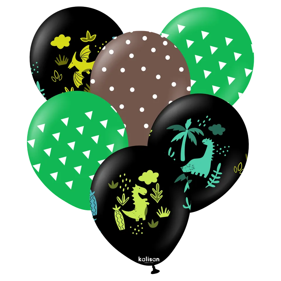 kalisan-animals-dinasour-2021-luftballons-25-st-ck-dinosaurier image 1