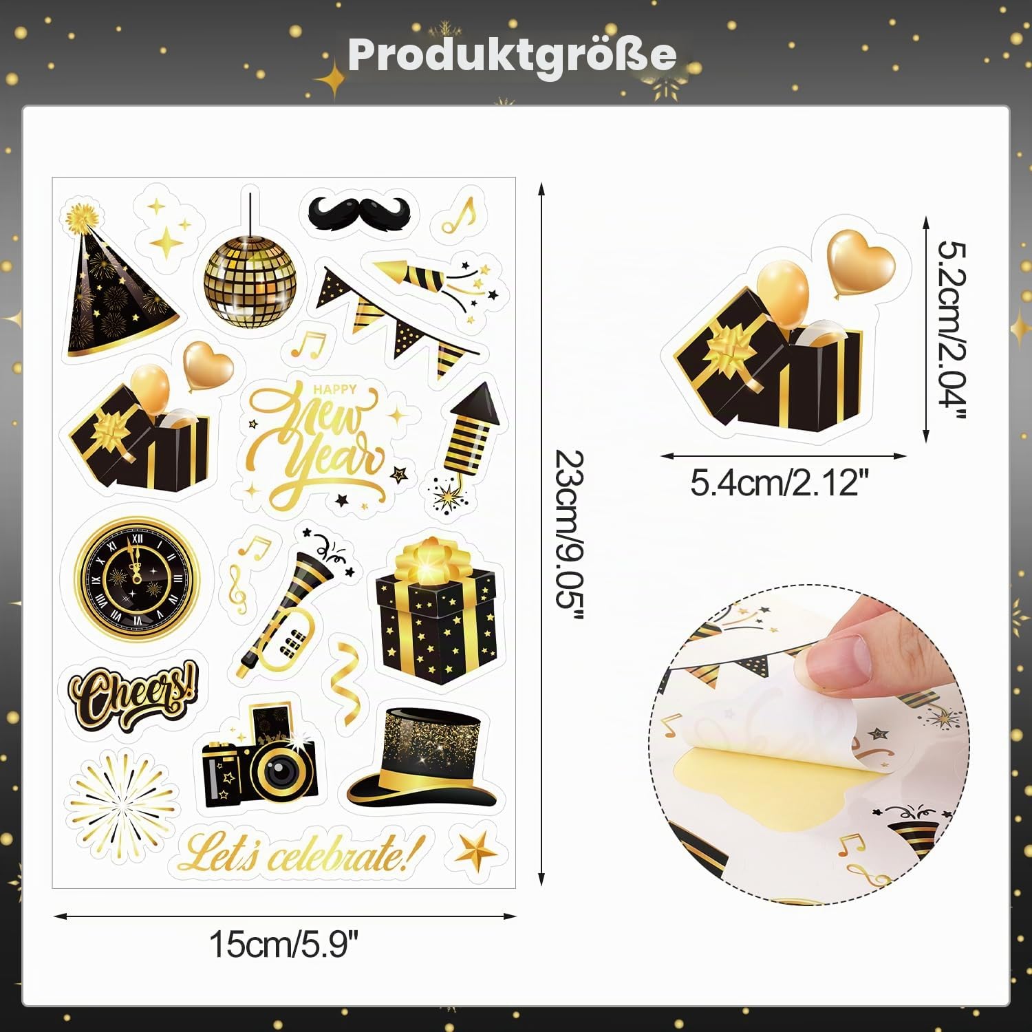 howaf-silvester-aufkleber-2027-sticker-set-a-24-bl-tter image 2