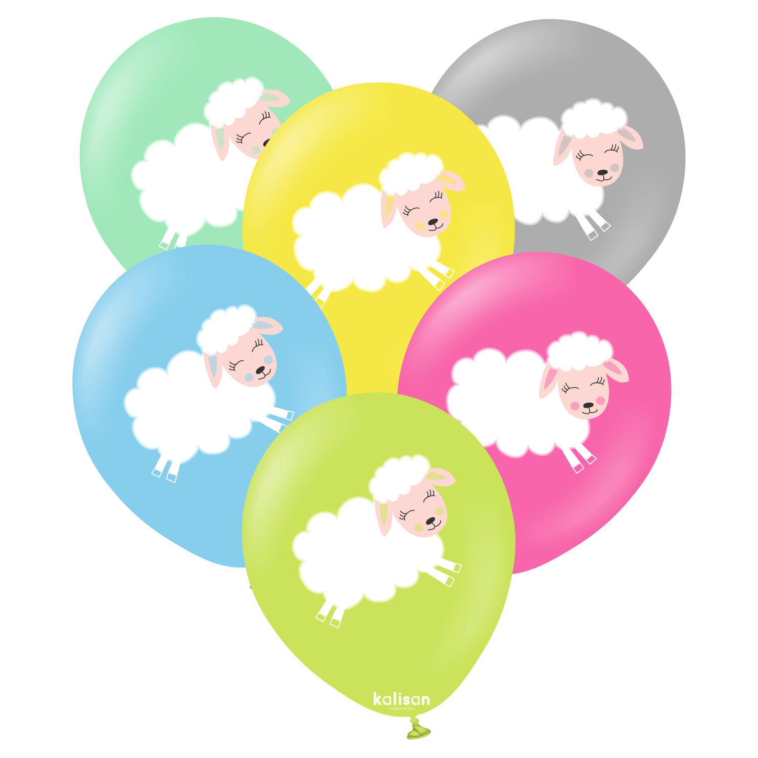 kalisan-animals-little-lamb-luftballons-12-zoll-25-st-ck-tiermotiv image 1