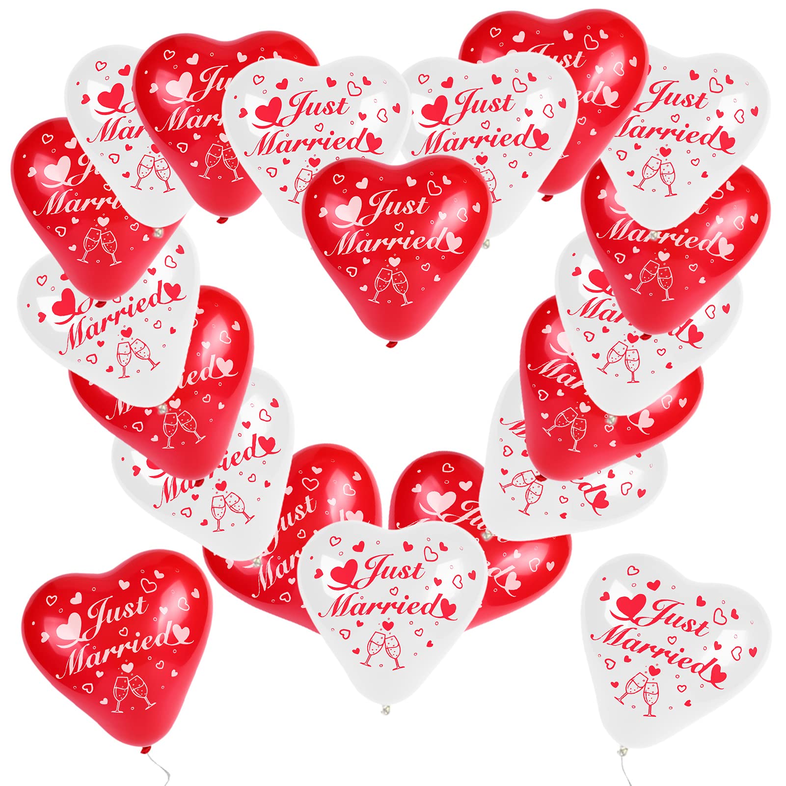 howaf-just-married-herz-luftballons-rot-weiss-50-st-ck image 2