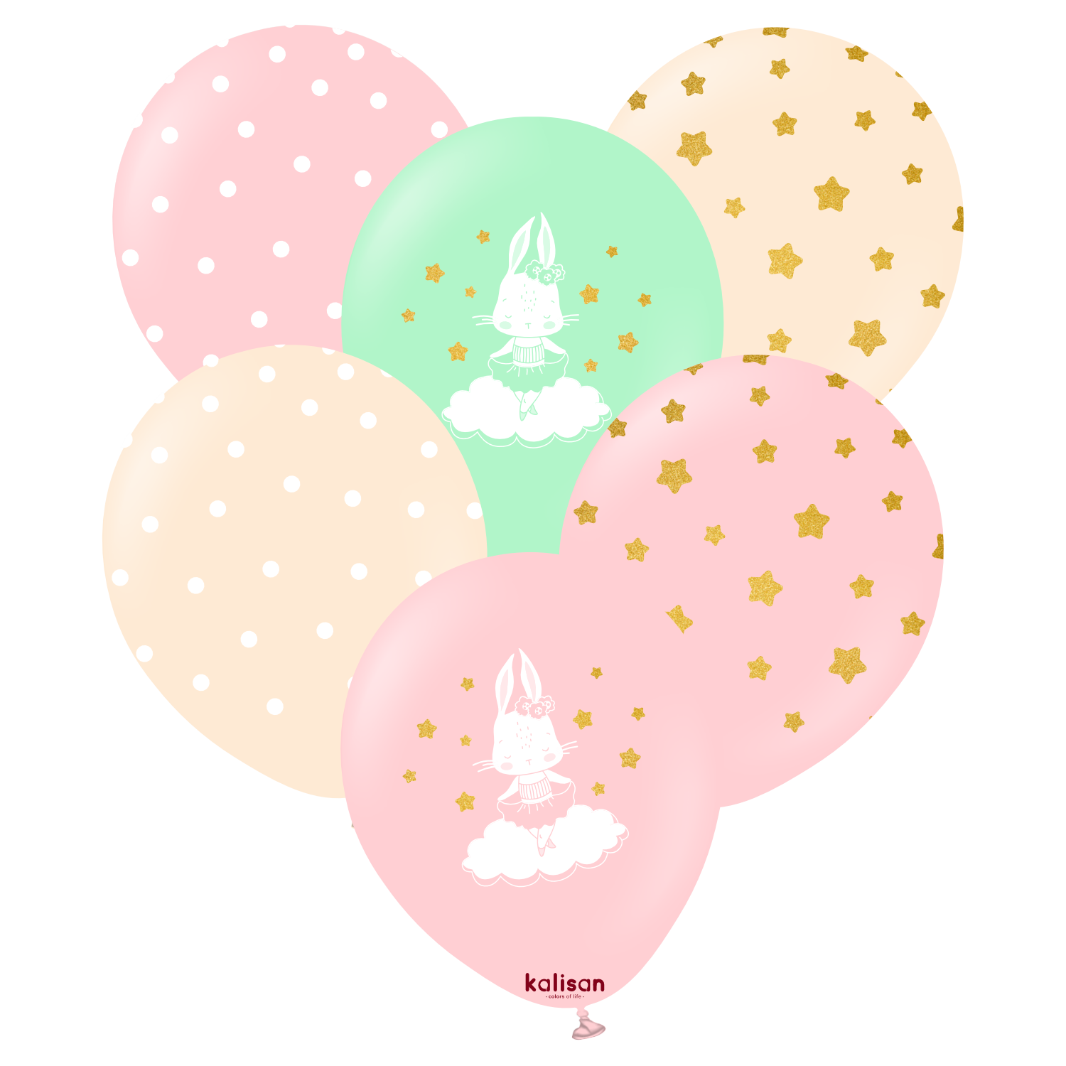 kalisan-baby-shower-luftballon-12zoll-baby-girl-rabbit-25er-rosa image 1