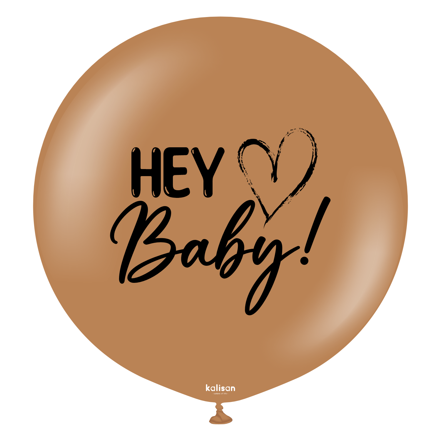 kalisan-gender-reveal-hey-baby-luftballon-36-zoll-caramel image 1