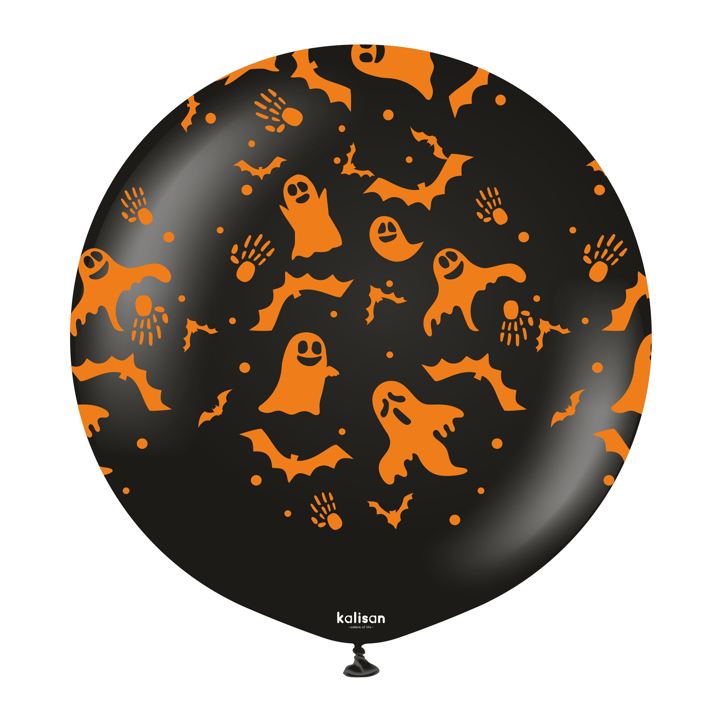 kalisan-halloween-riesenballon-schwarz-orange-24-zoll-1-st-ck image 1