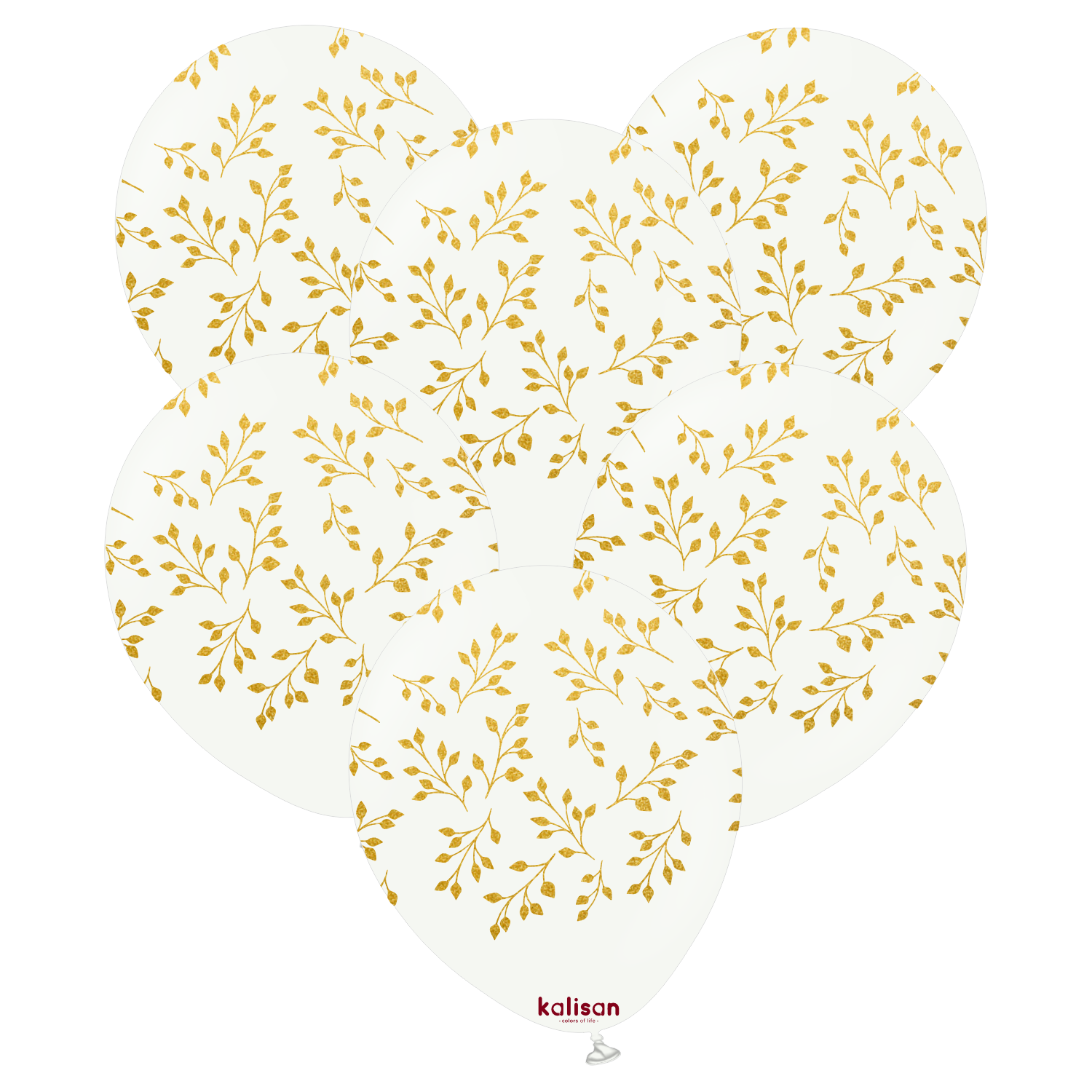 kalisan-wedding-leaves-luftballons-wei-gold-12-zoll-25-st-ck image 1