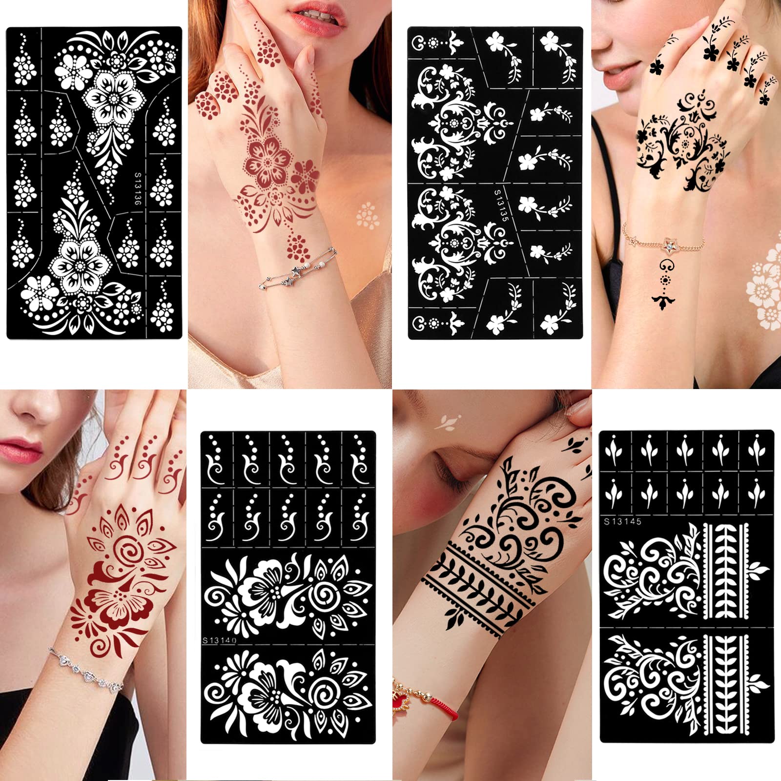 howaf-henna-schablonen-tattoo-stencil-set-a-9-blatt image 6