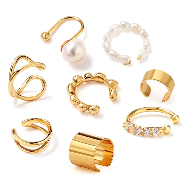 tacobear-ear-cuff-gold-8-st-ck-ohrmanschette-ohne-piercing image 1