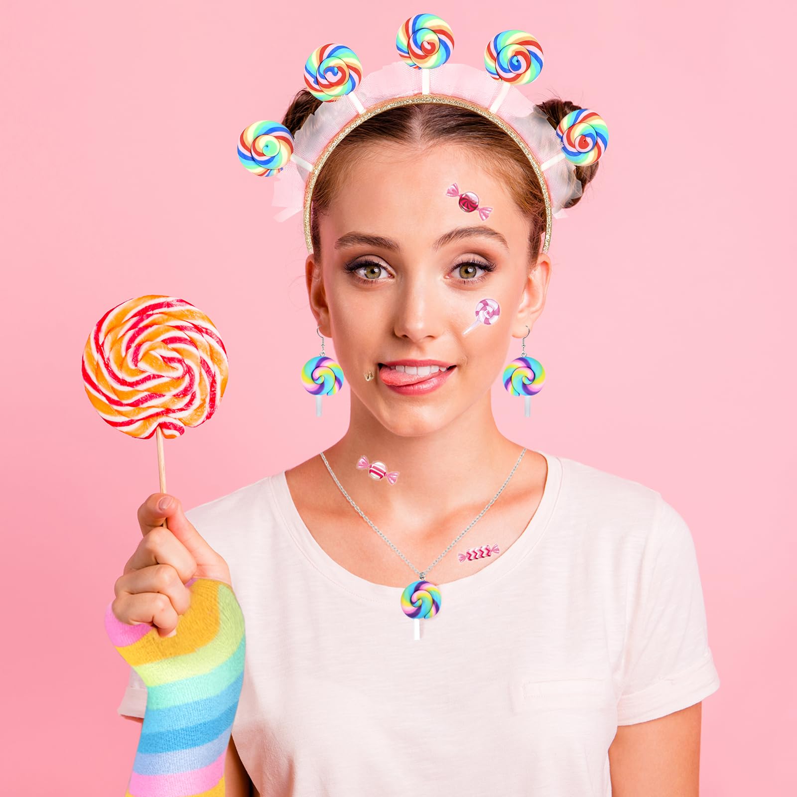 howaf-temporary-tattoos-lollipop-kost-m-set-candy-bunt image 7