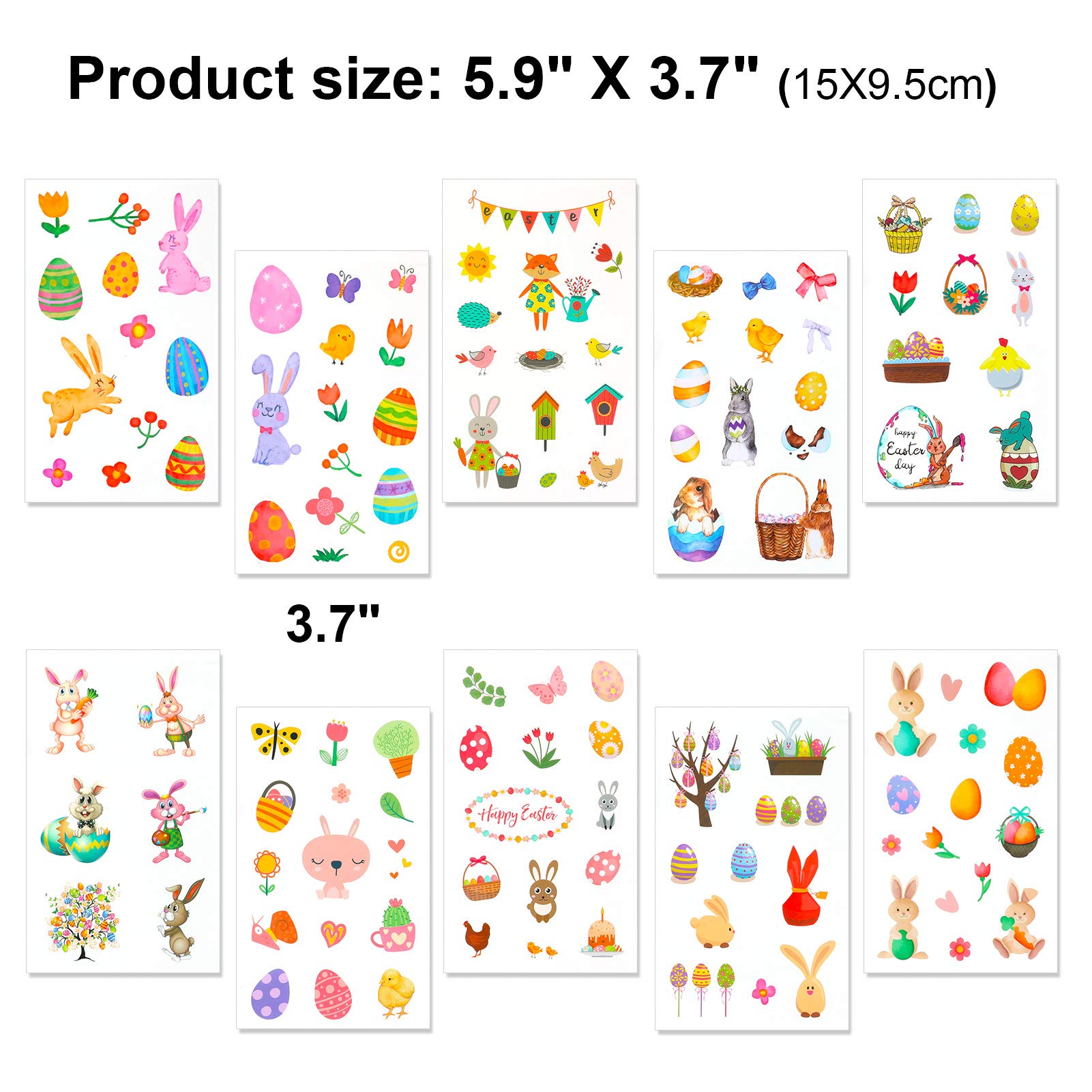 howaf-oster-aufkleber-kinder-150-st-ck-osterhase-sticker-set image 3