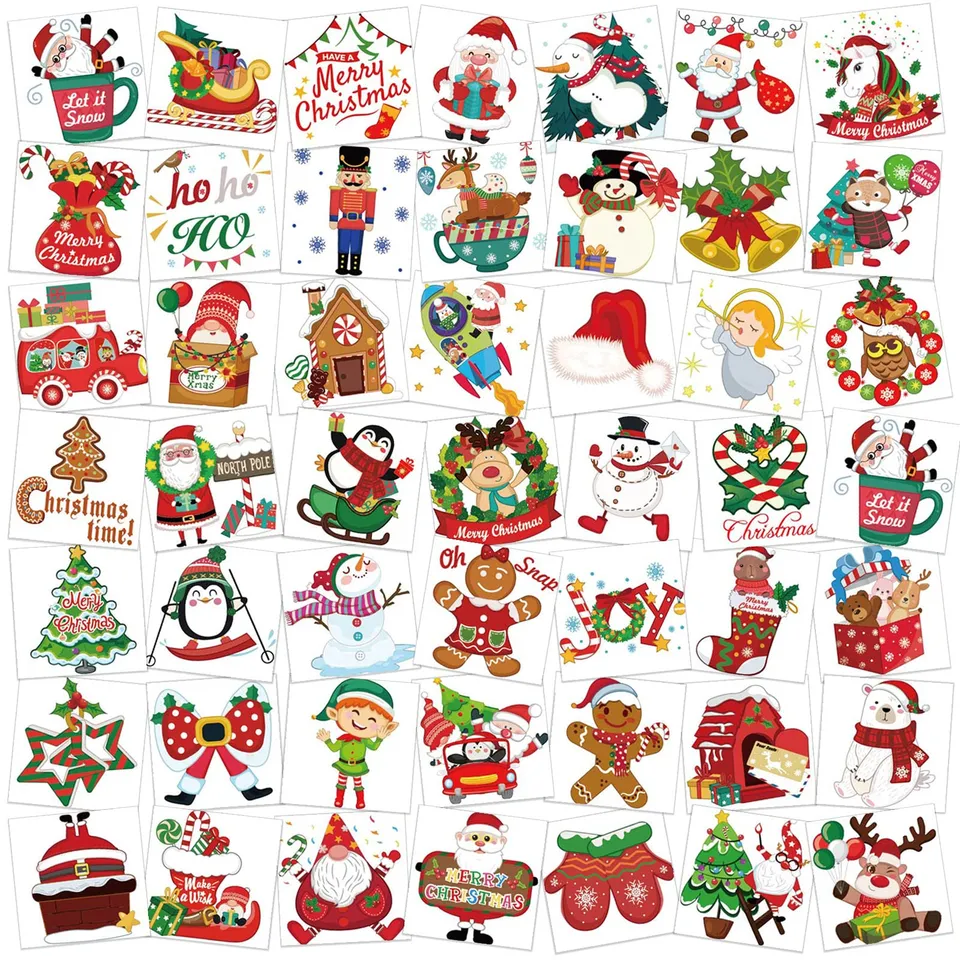 howaf-weihnachts-tattoos-96-st-ck-tempor-re-leucht-tattoos image 1