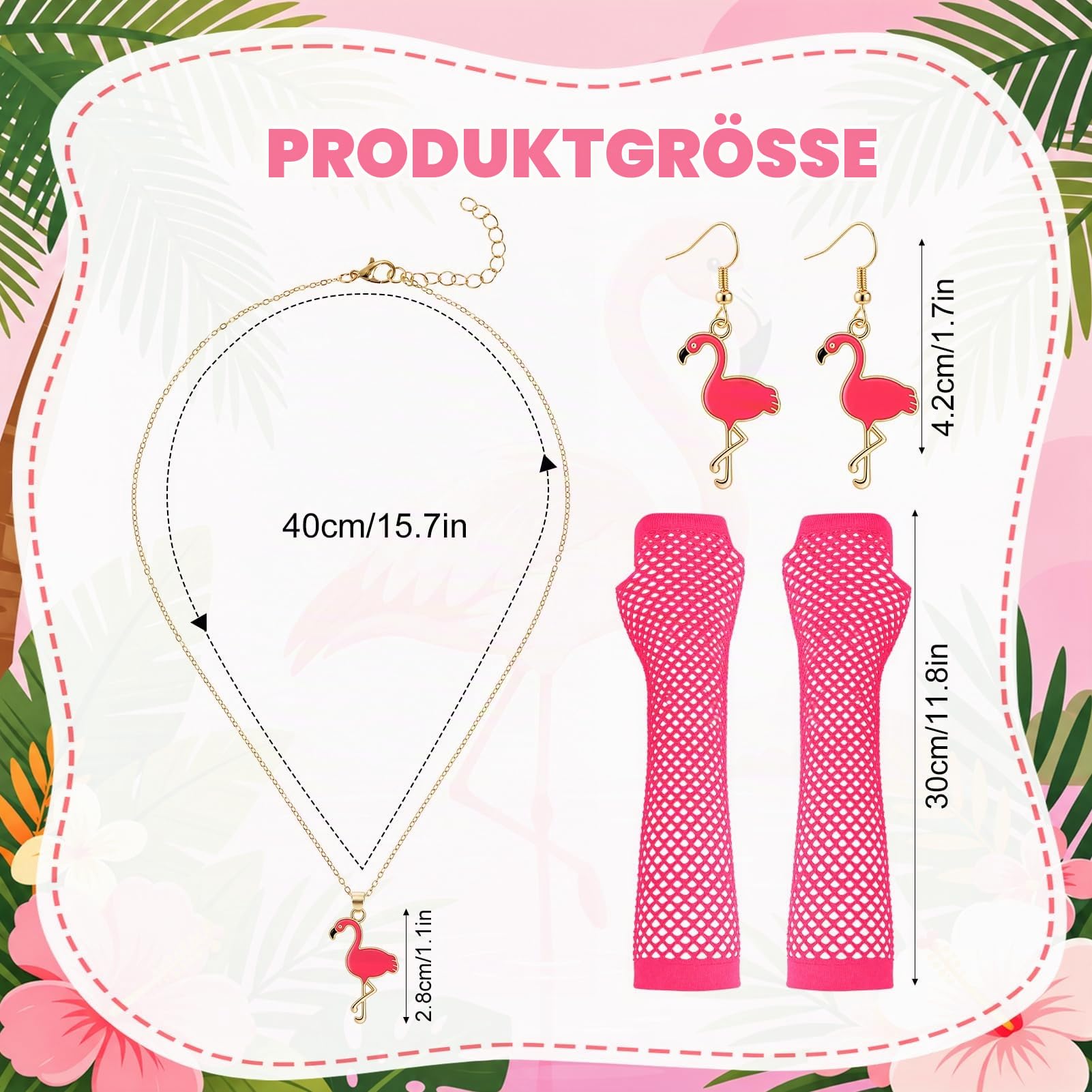 howaf-flamingo-kost-m-damen-set-5-teilig-rosa-hawaii image 3