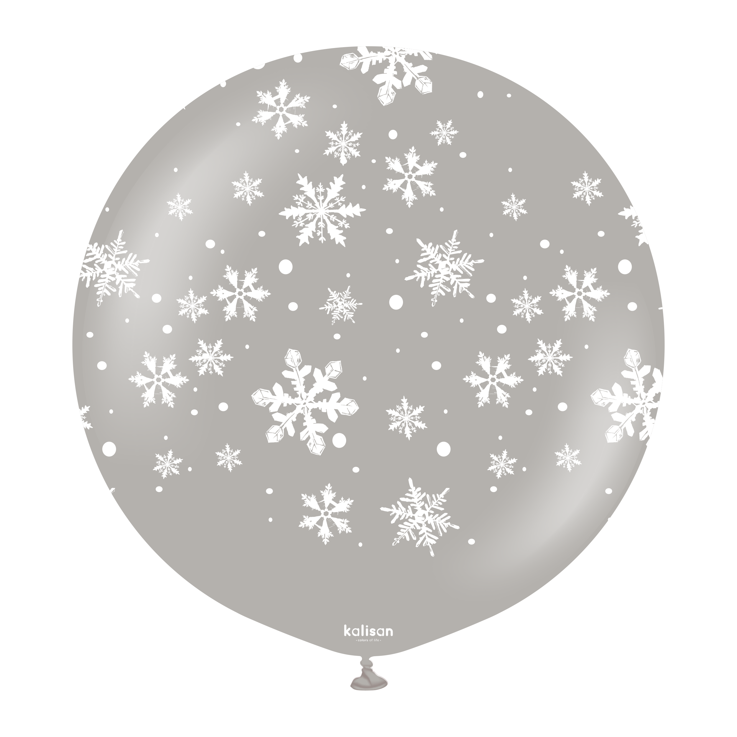 kalisan-new-year-snowflake-grey-luftballon-24-schneeflocke-wei image 1