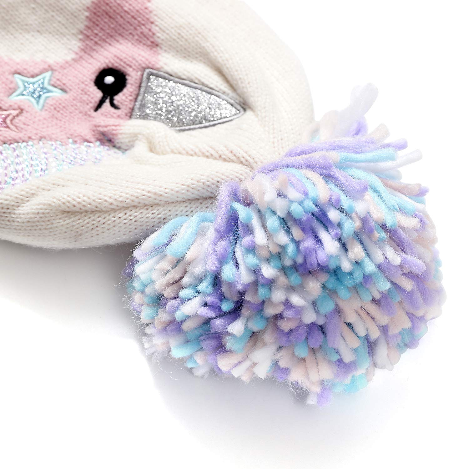 tacobear-einhorn-m-tze-kinder-rosa-strickm-tze-handschuh image 3