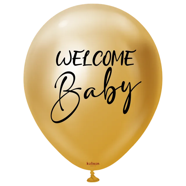 kalisan-gender-reveal-welcome-baby-luftballon-mirror-gold-18-2-st-ck image 1
