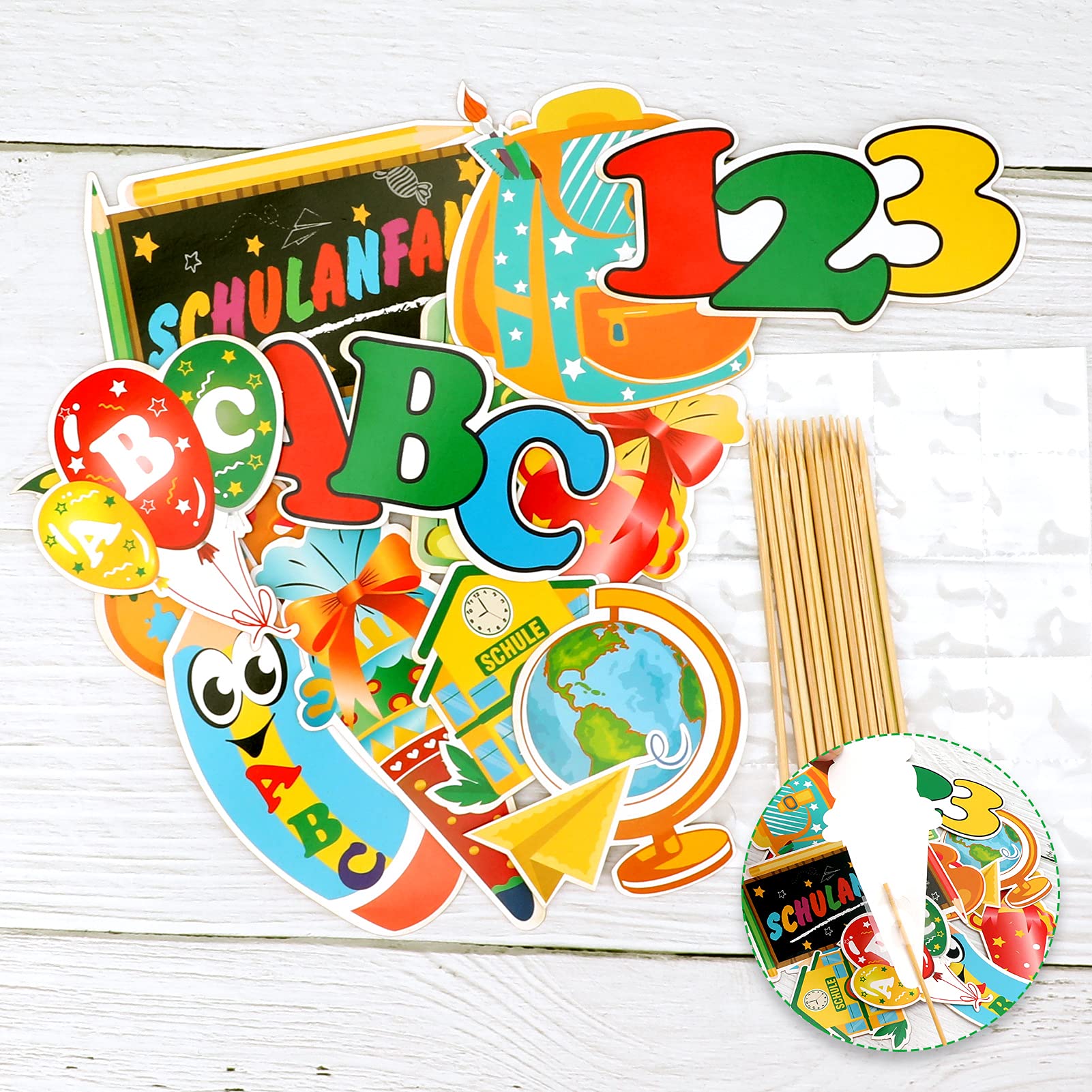 howaf-einschulung-cupcake-topper-tortendeko-12-st-ck-schulmotive image 7