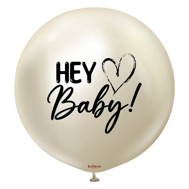kalisan-hey-baby-herz-riesenballon-90-cm-mirror-white-gold image 1