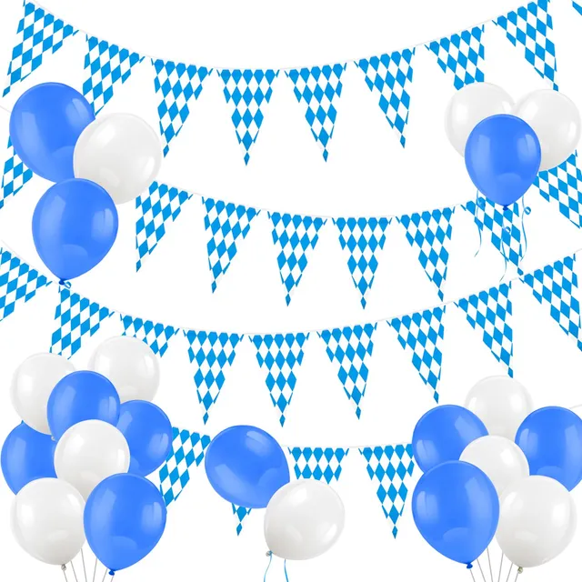 howaf-oktoberfest-deko-set-wimpelkette-luftballons-blau-wei image 1