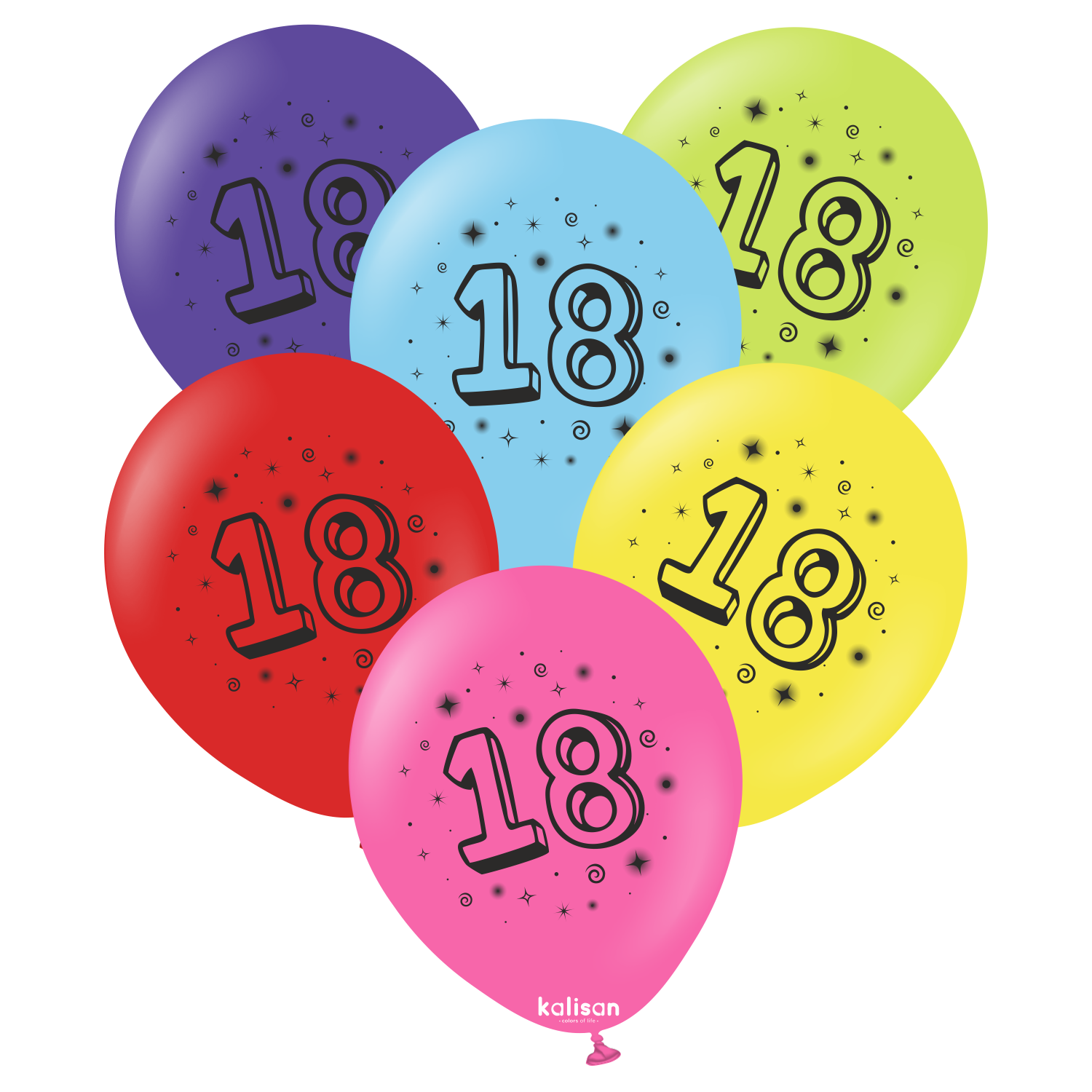 kalisan-birthday-theme-18th-birthday-luftballons-25-st-ck-12-bunt image 1
