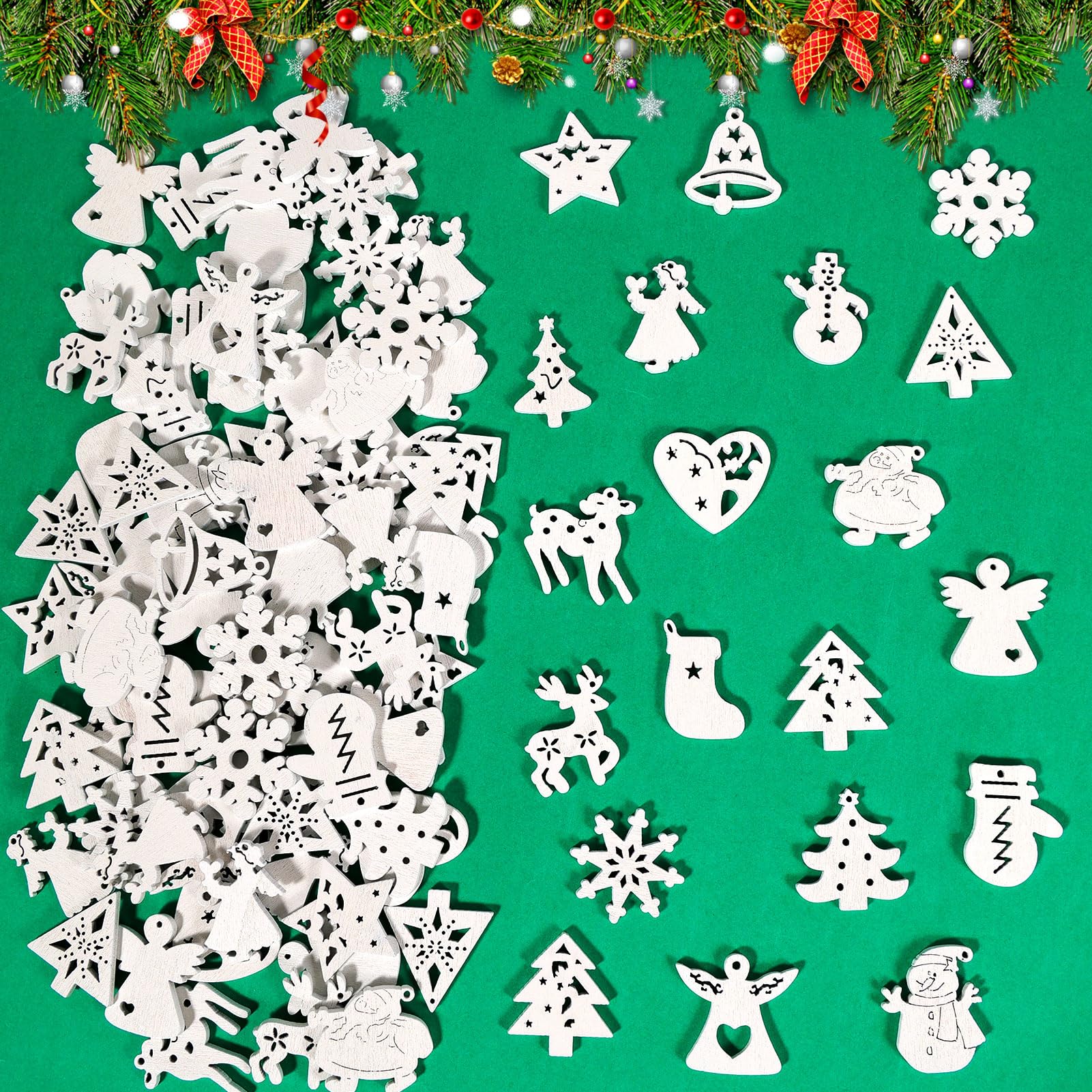 howaf-table-decorations-holzanh-nger-weihnachten-100-st-ck image 1