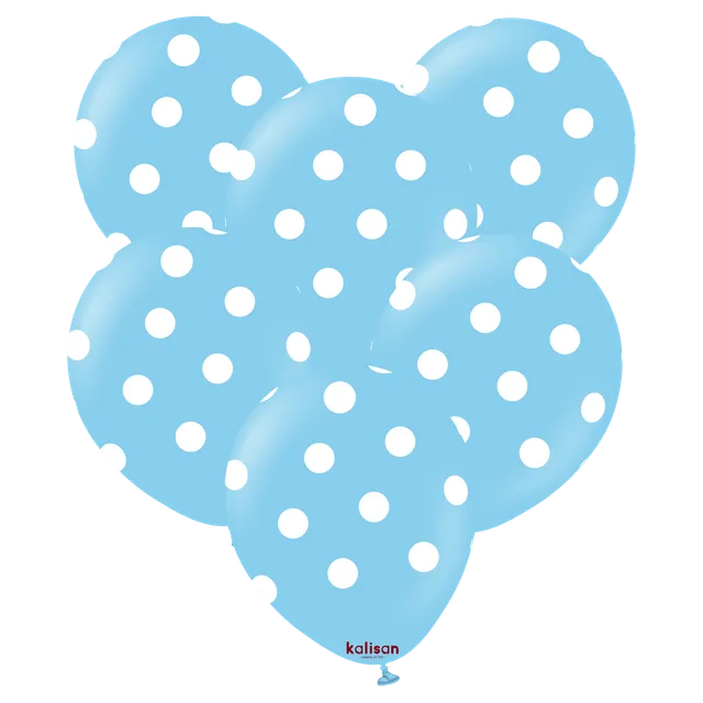 kalisan-party-theme-polka-dots-blue-luftballons-12-zoll-25-st-ck image 1