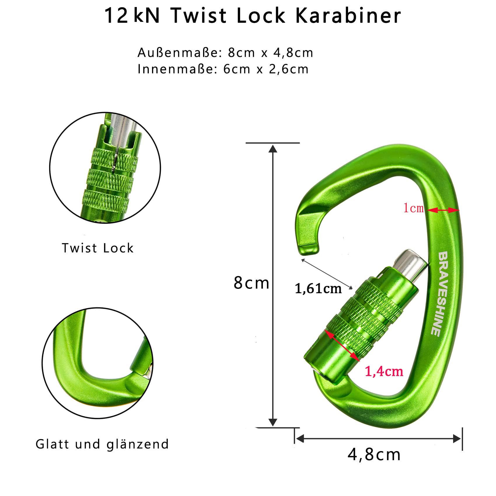 braveshine-carabiner-keychain-karabiner-80mm-12kn-gr-n image 3