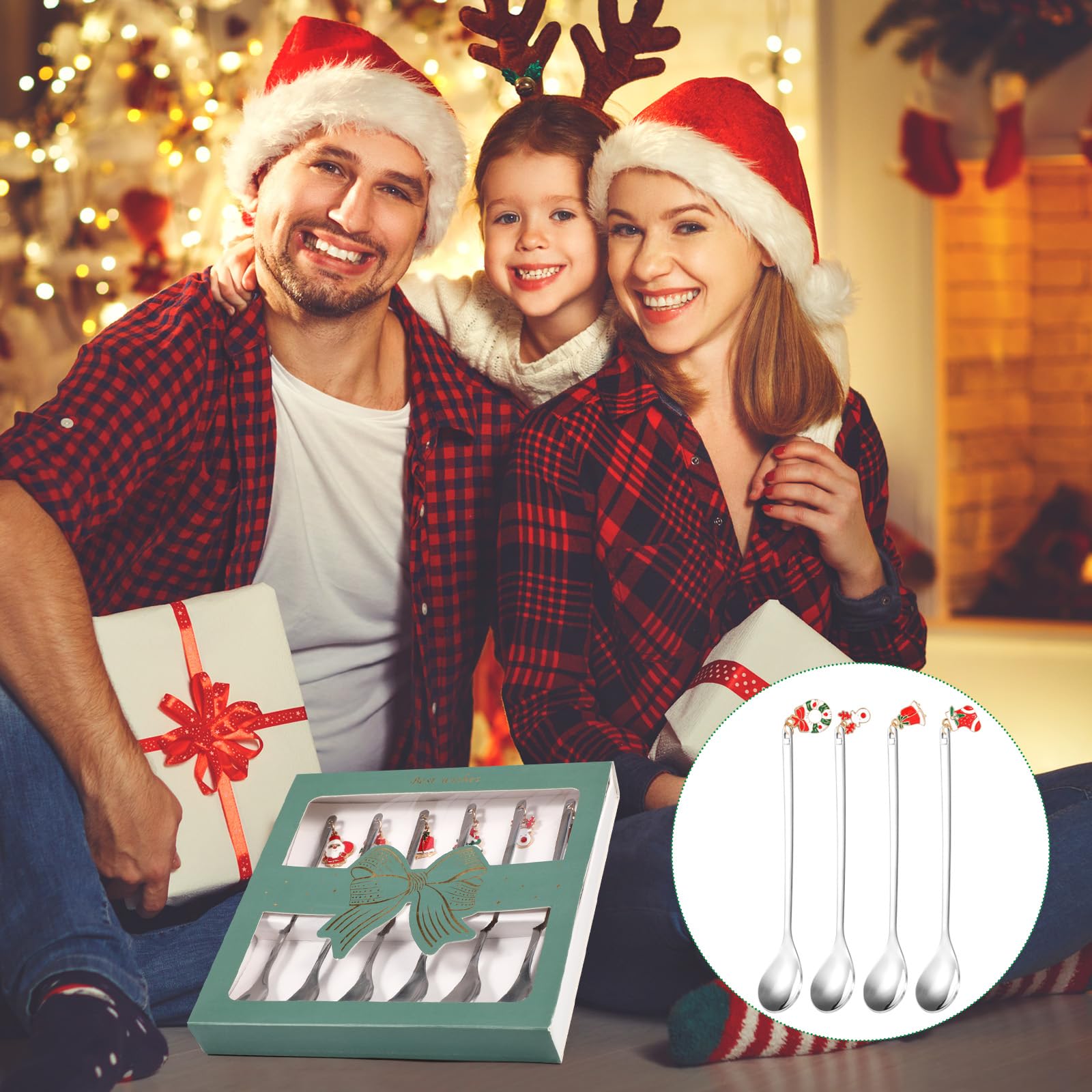 howaf-weihnachtsl-ffel-6er-silber-edelstahl-mit-anh-nger image 6