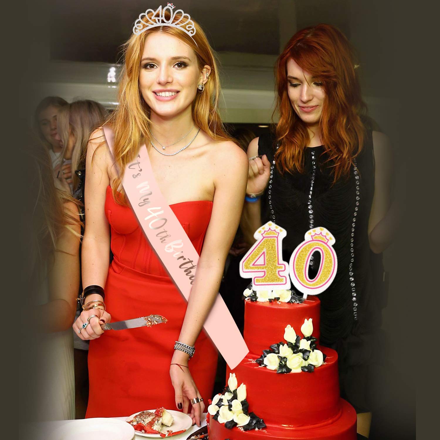 howaf-it-s-my-40th-birthday-sch-rpe-und-tiara-rosegold-set image 7