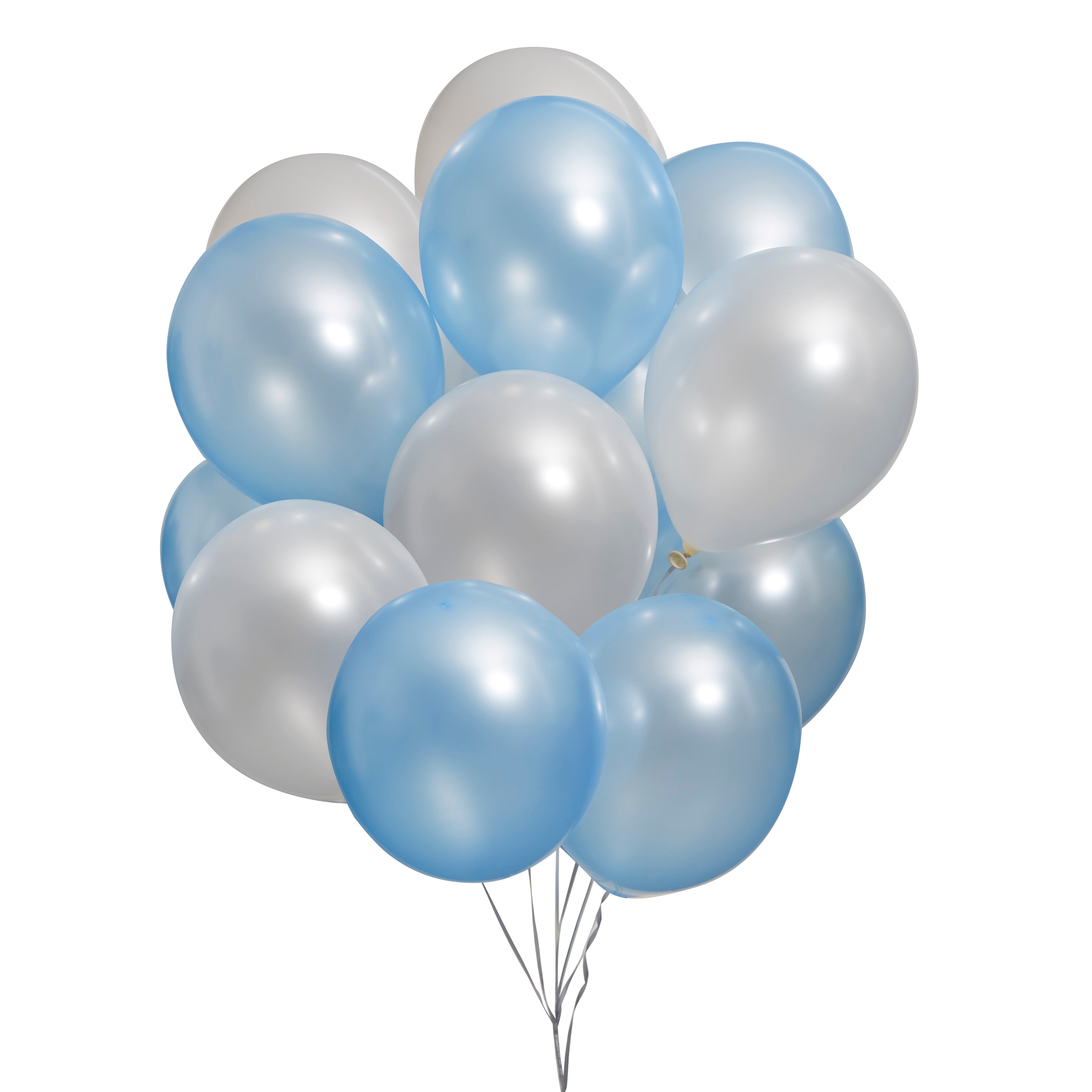 green-paw-metallic-balloons-luftballons-blau-wei-50-st-ck image 1