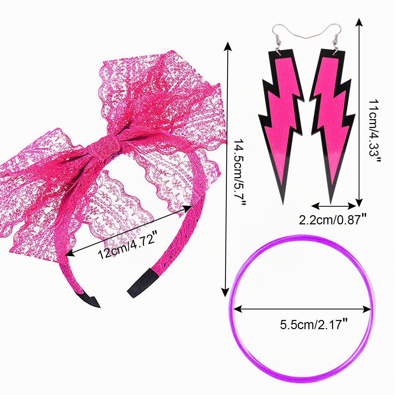 howaf-80er-jahre-kost-m-damen-neon-accessoires-set-mit-stirnband image 2